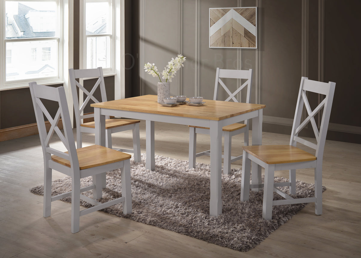 Gray dining table set 2024 for 4